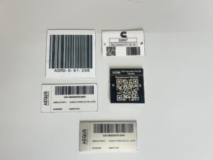 Aluminium Barcode/QR code Printed labels