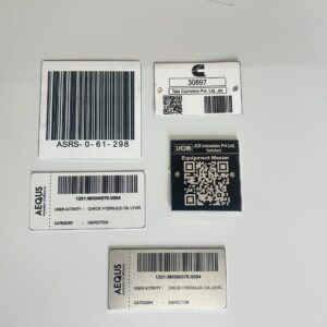 Aluminium Barcode/QR code Printed labels